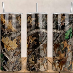 Camo Tumbler PNG: Camouflage Sublimation Skinny Tumbler Wrap (Digital Download)