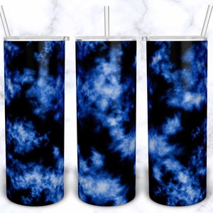 Blue Sky Smoke Tumbler Design background Smokey for Straight/Tapered Tumbler PNG Sublimation Design- 20oz Skinny Tumbler