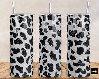 Glittrig ko-tryck 20oz tumbler sublimeringsdesign (digital nedladdning)
