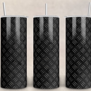 Black Diamond Plate, Male Tumbler Background for Straight/Tapered Tumbler PNG Sublimation Design- 20oz Skinny Tumbler
