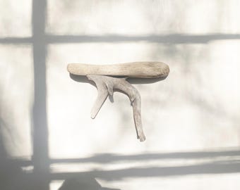 Driftwood Floating Shelf: Handmade Beach Decor - Lake Michigan Find