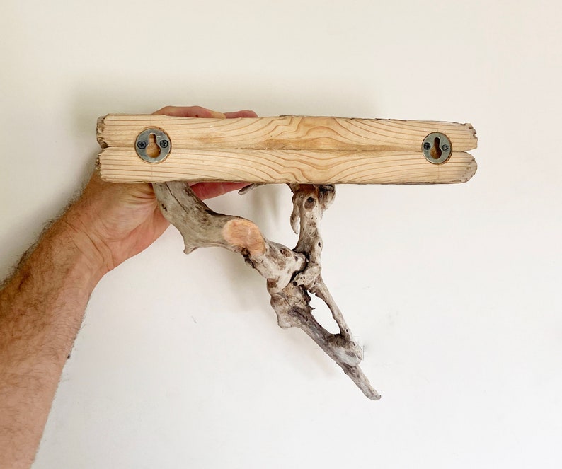 Small Rustic Floating Shelf Driftwood Wall Décor Living Etsy