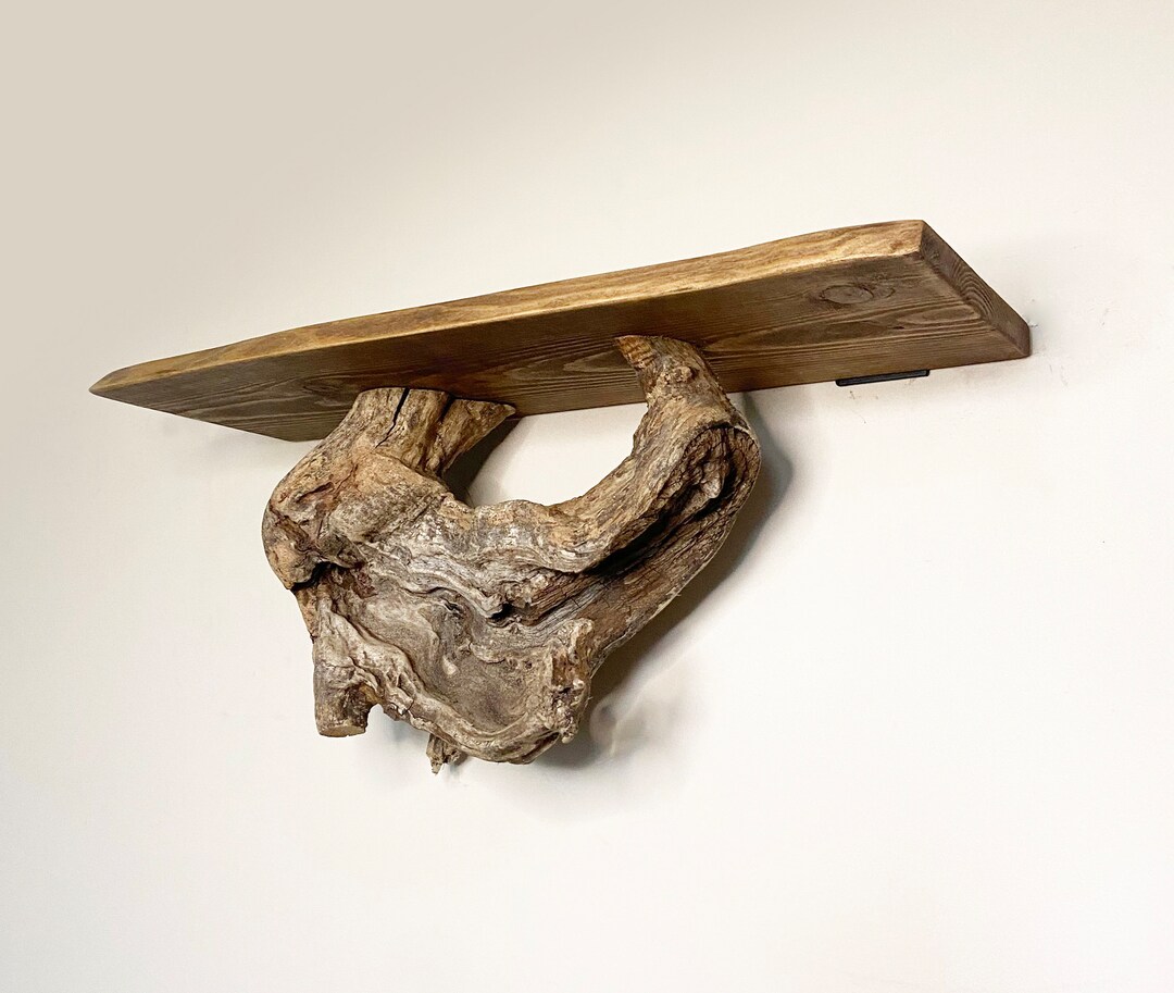 Driftwood Floating Shelf Drift Wood Wall Décor Costal Vibes Natural