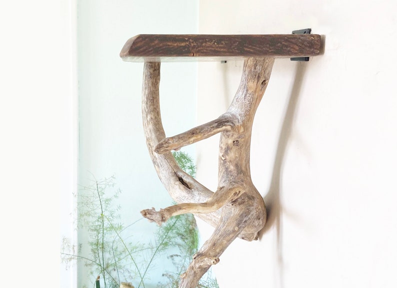 Driftwood Floating Shelf Drift Wood Wall Décor Costal Etsy