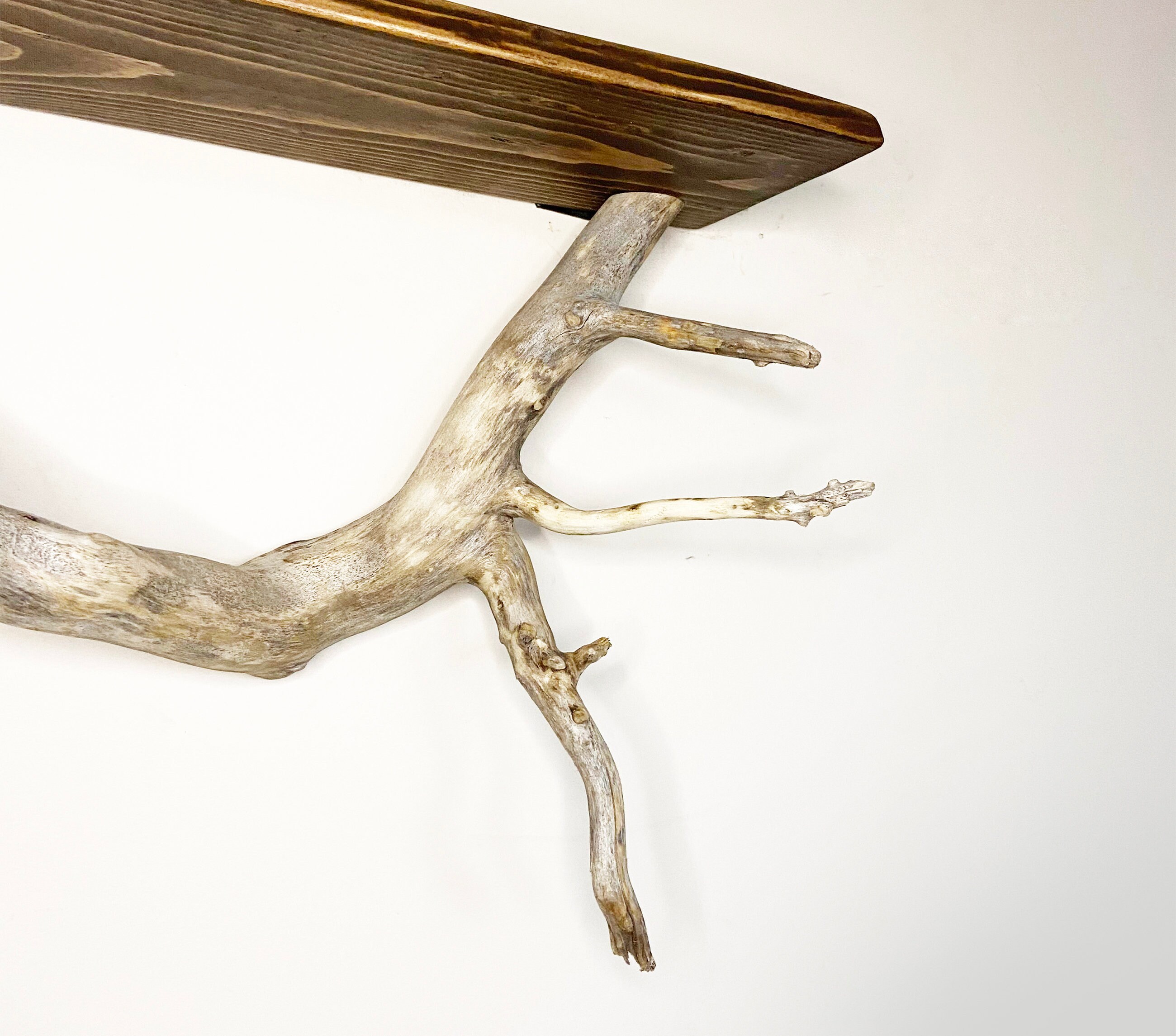 Driftwood Floating Shelf Drift Wood Wall Décor Costal Etsy