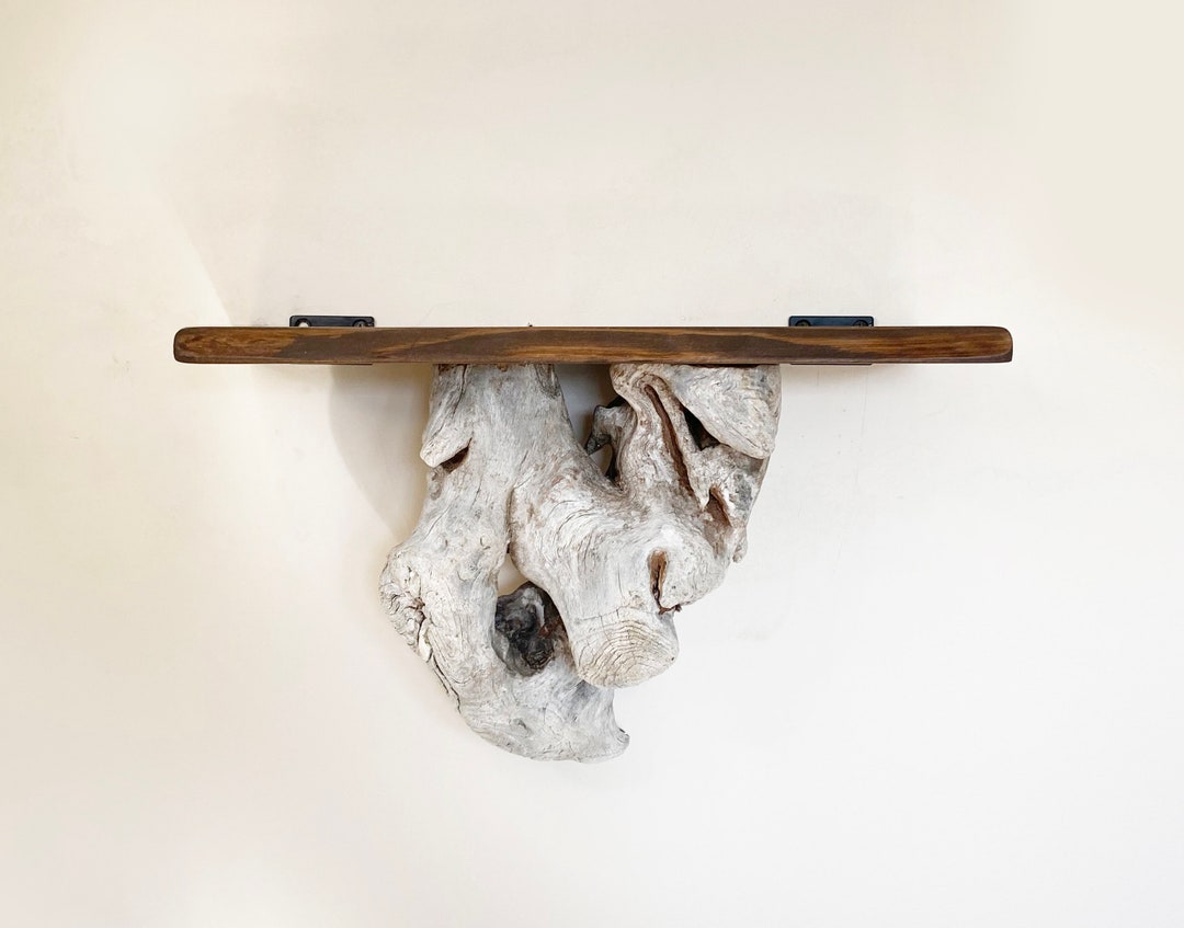 Driftwood Floating Shelf Drift Wood Wall Décor Costal Vibes Natural