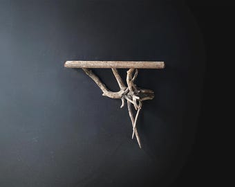 Handmade Driftwood Floating Shelf | Unique Raw Wood | Beach Theme Wall Decor | Natural Wood Accent | Hand Made | Rare Find