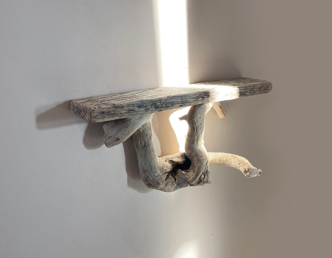 Rustic Driftwood Floating Shelf Driftwood Wall Décor Etsy