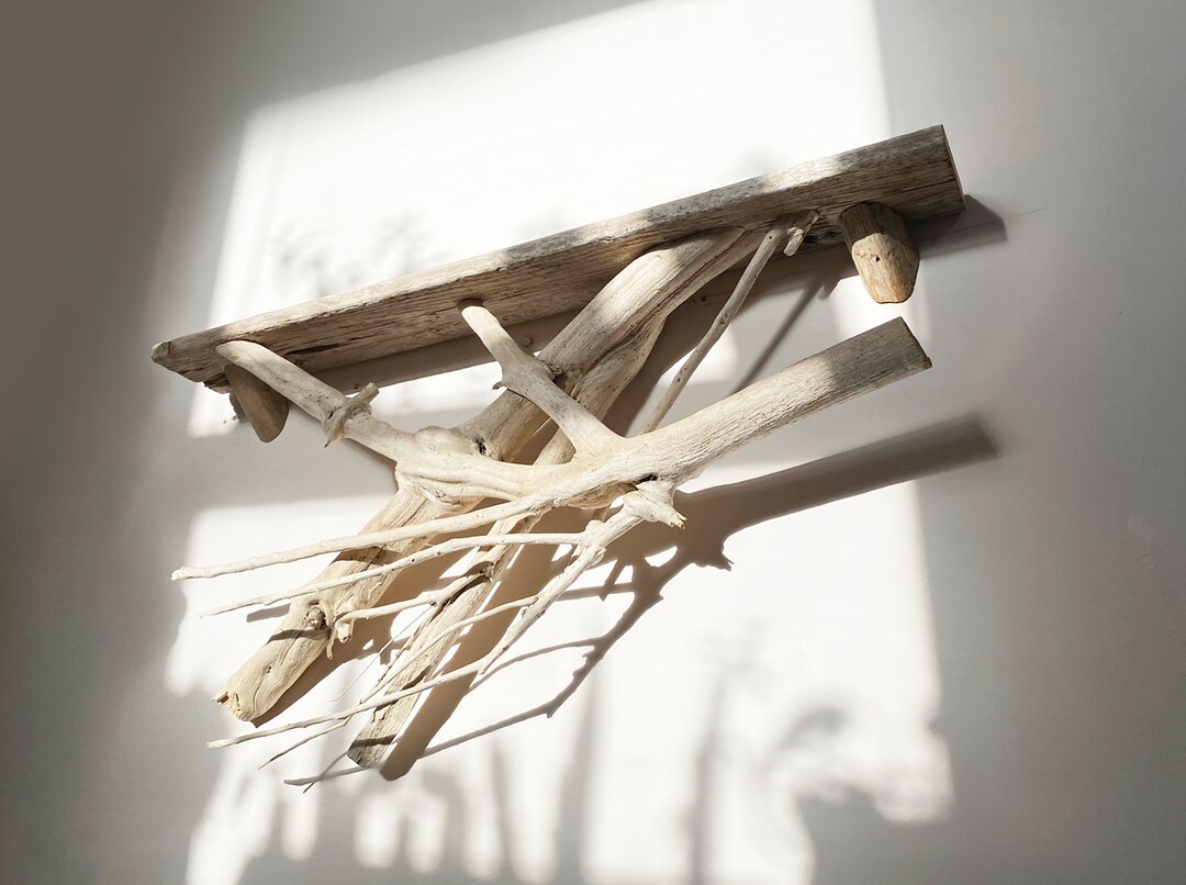 Driftwood Floating Shelf Drift Wood Wall Décor Costal Vibes Natural Floating Shelf Unique Wall
