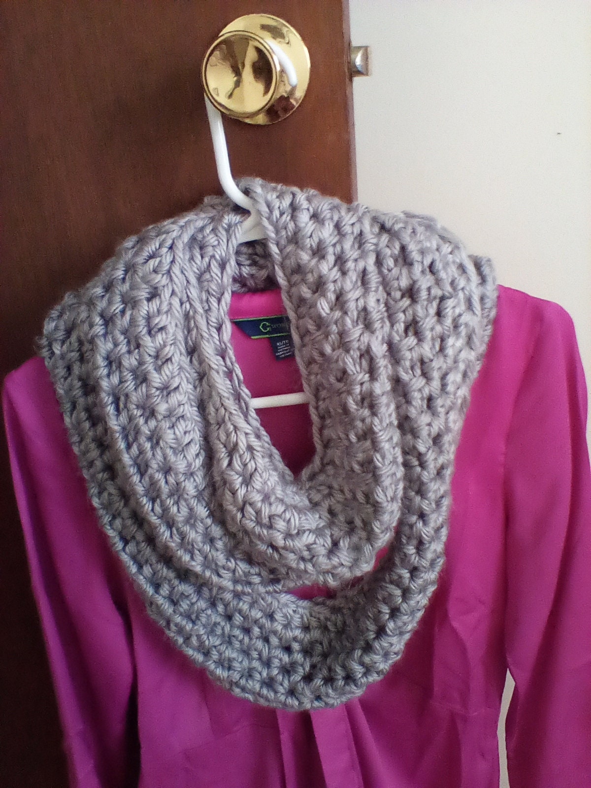 Handmade crochet chunky infinity scarf Etsy