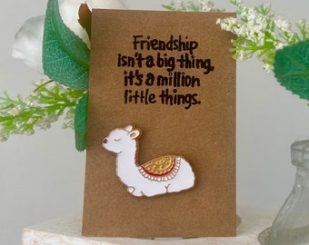 Alpaca positivity ‘Pick Me Up’ Quote Friendship Keepsake Gift