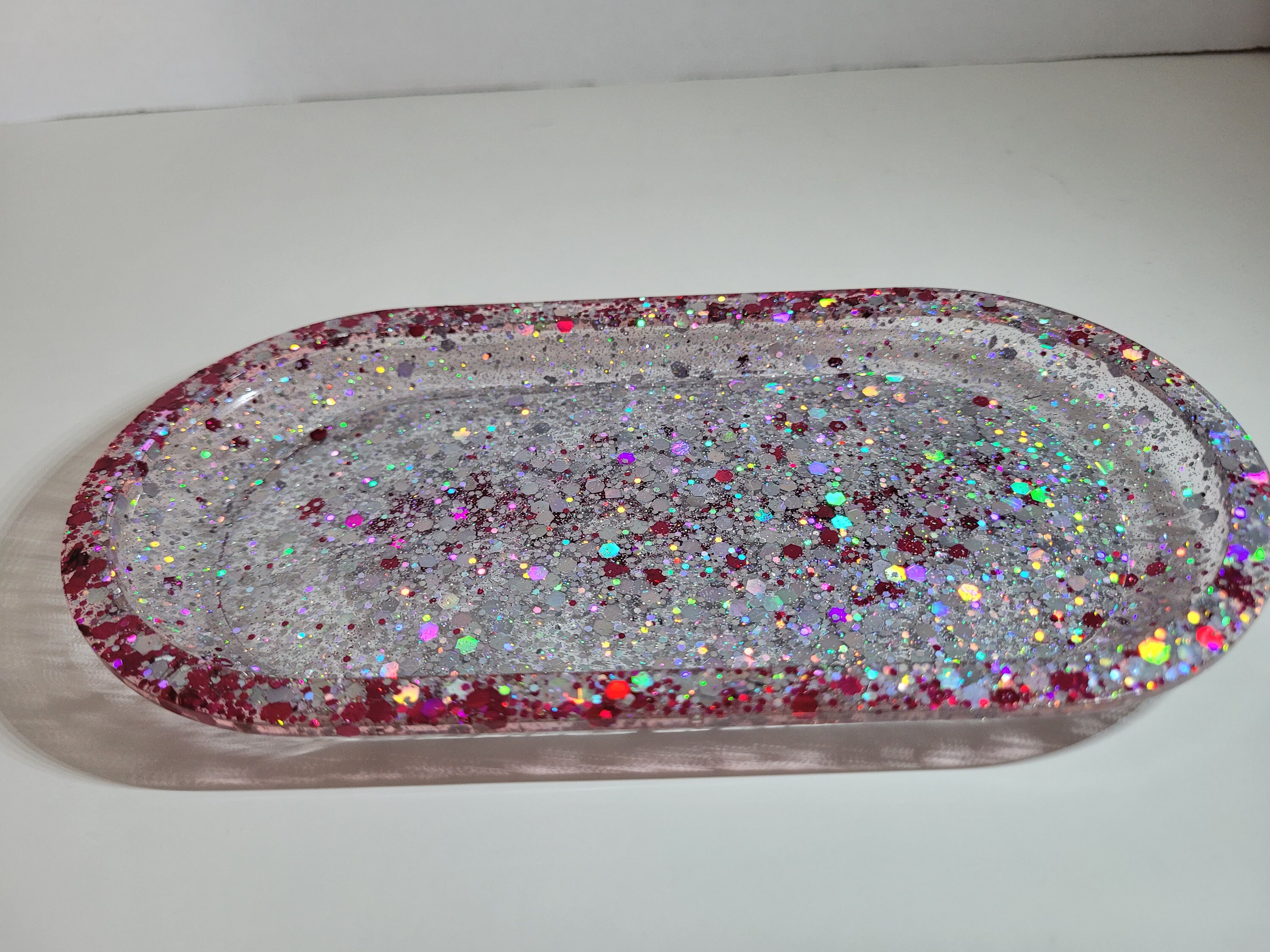 Glitter Tray Resin Tray Vanity Tray Jewelry Tray Trinket Etsy