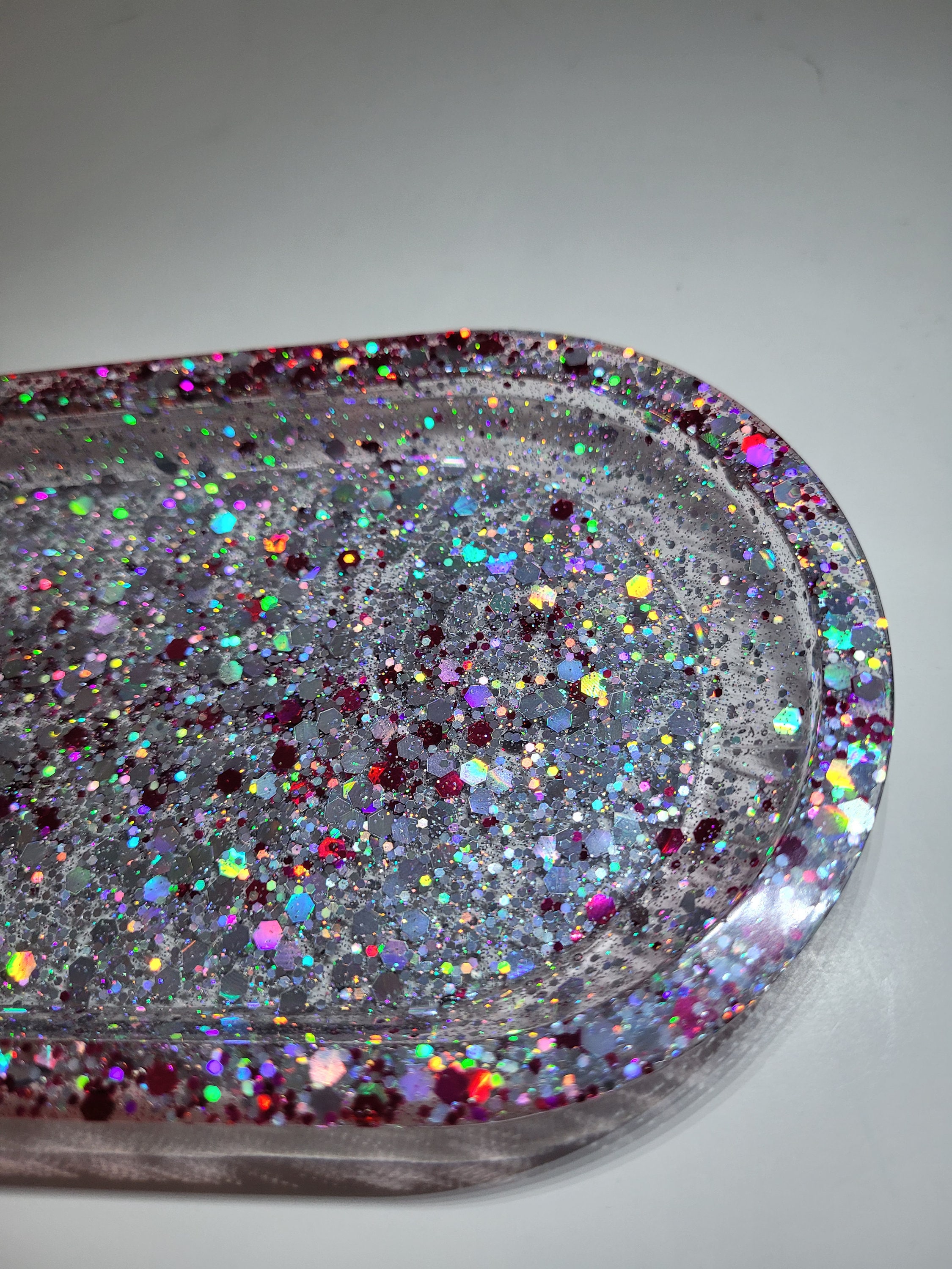 Glitter Tray Resin Tray Vanity Tray Jewelry Tray Trinket Etsy