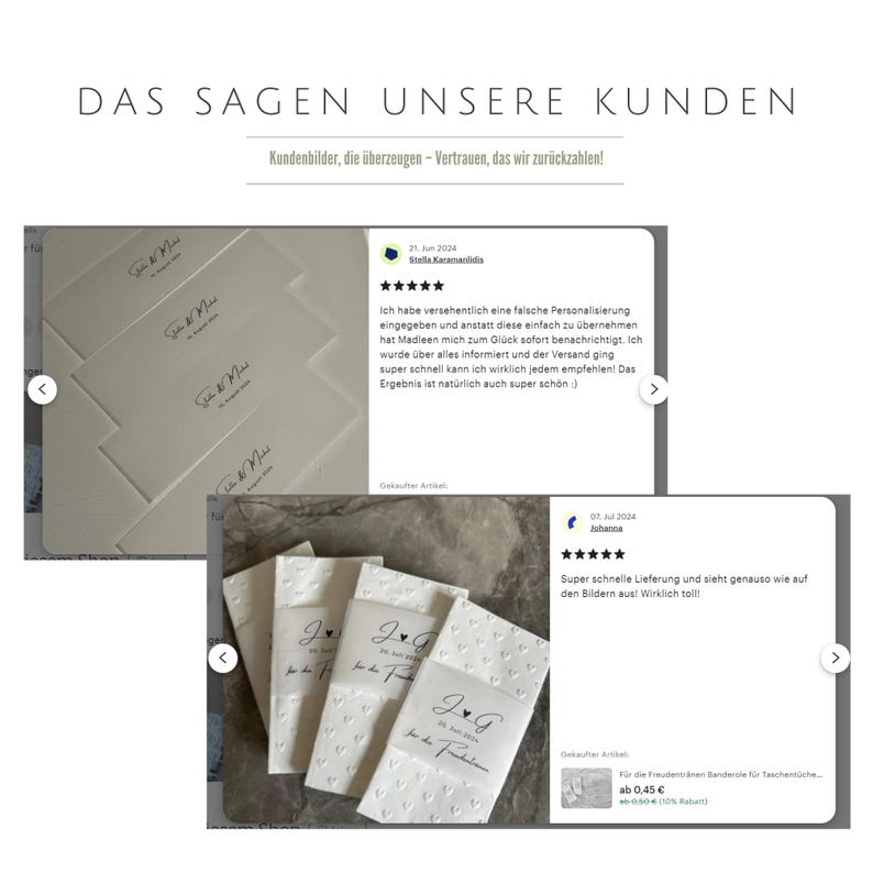 Kundenbewertung mit Bildern
