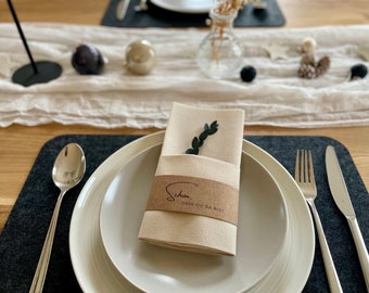 It's nice that you're here napkin banderole | Modern boho table decoration birthday, baptism, wedding, celebration