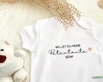 Baby Body Willst du meine Patentante sein?  Personalisierbarer Baby Body Patenschaft