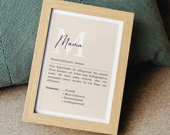 Mother's Day gift personalized, Mom Love Poster on premium paper, ideal gift for Mother's Day, Easter or Christmas