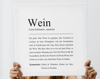 Canvas wine definition funny for wine lovers kitchen and dining room