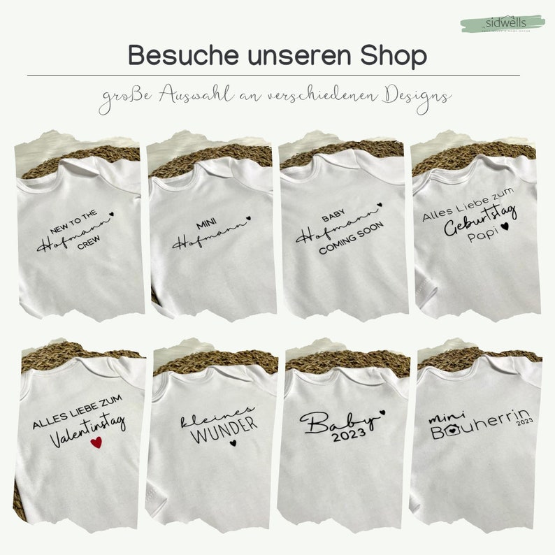 New to the crew Baby Body personalisierbar Neues Crew Mitglied mit einer personalisierten Strampler verkünden Überraschung zur Geburt Bild 5