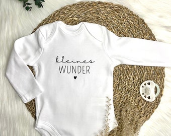 Kleines Wunder Baby Body personalisiert | Strampler zur Geburt als Home coming Outfit