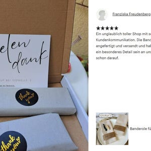 Kundenbewertung mit Bildern der Verpackung