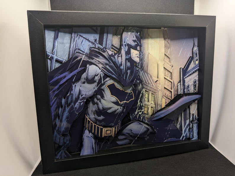 Jim Lee's Batman 3D Shadow Box – Handmade Fan Art (8