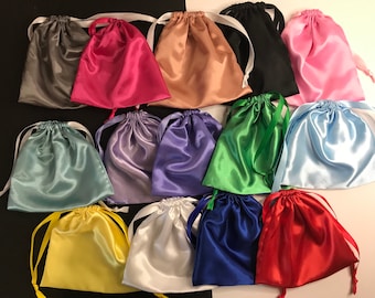 14 Assorted Satin pouches / Gift bags / Satin Pouches/ bag