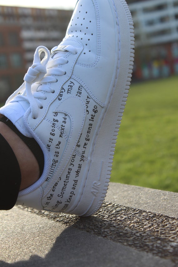 nike air force with words
