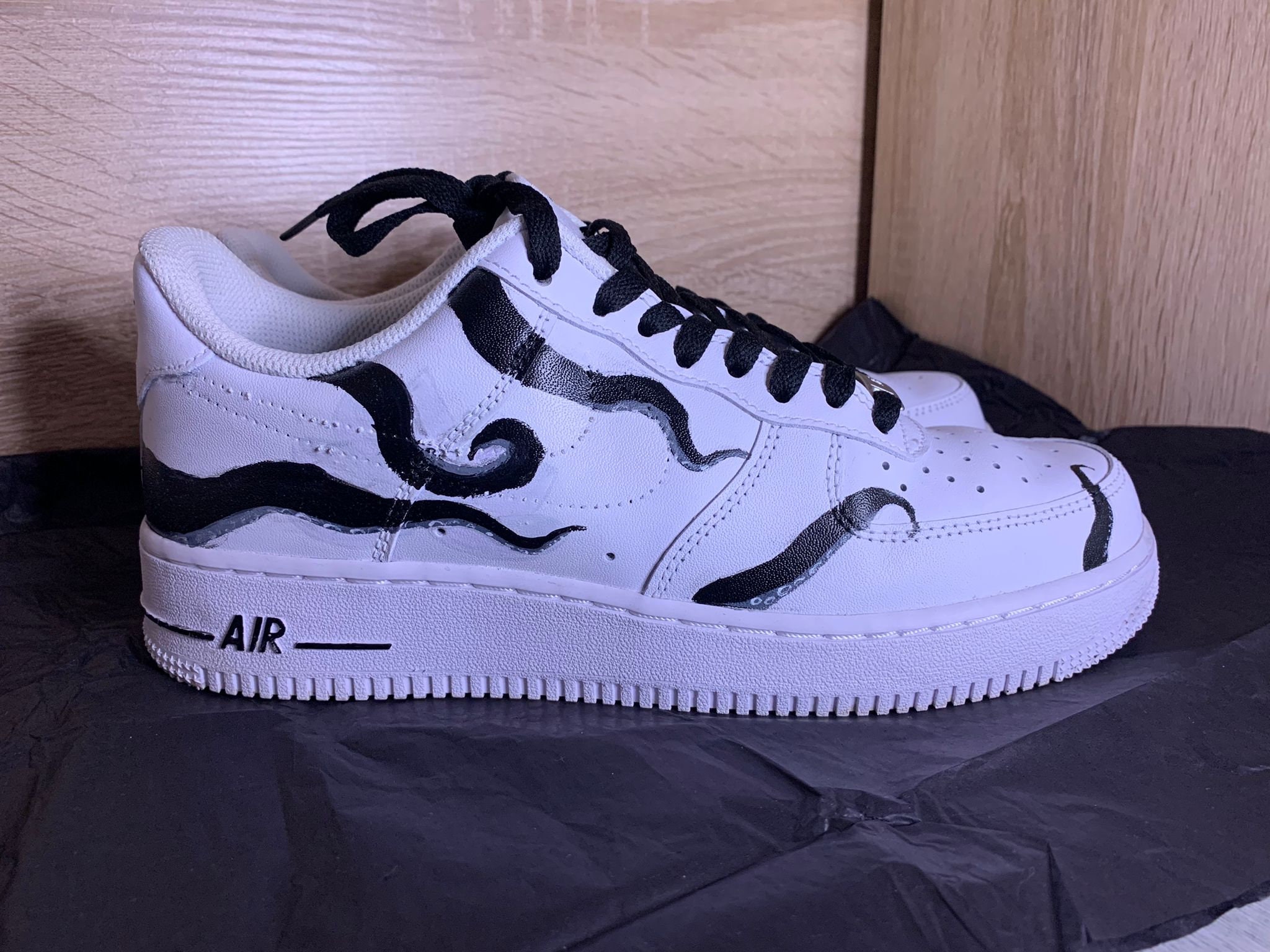 Custom Af1 Octopus Personalized Shoes With Portrait, Hand-painted, Nike Shoes  main image 3