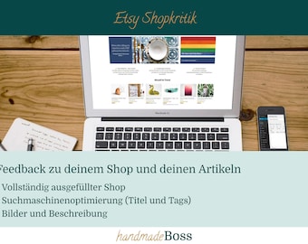 Feedback zu deinem Etsy-Shop, Etsy-Shopkritik, Hilfe zu Suchmaschinenoptimierung SEO