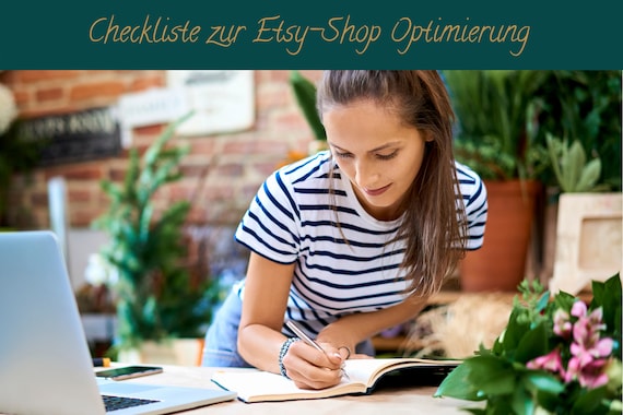 Etsy-Shop Checkliste Suchmaschinenoptimierung Konversionsoptimierung als PDF, DIY Hilfe Shopkritik SEO Anleitung, mehr verkaufen auf Etsy
