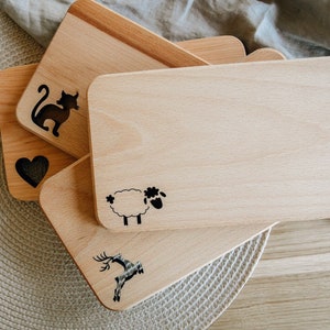 Breakfast board children with motif / snack board made of beech / children&#39;s breakfast board / baby gift / board child, / snack board