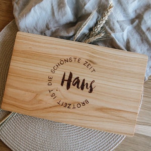 Large snack board with name personalized made of wood / cherry cutting board 30 x 18 cm / breakfast board / wooden snack board