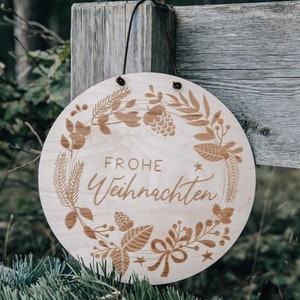 Wooden entrance sign - Merry Christmas - in various sizes