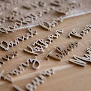 Namensschild Hochzeit aus Holz in Gold / Tischkarten Name / Gastgeschenk / Platzkarten Hochzeit "Gold"
