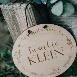 Wooden sign family / door sign / family sign welcome / welcome sign / gift idea