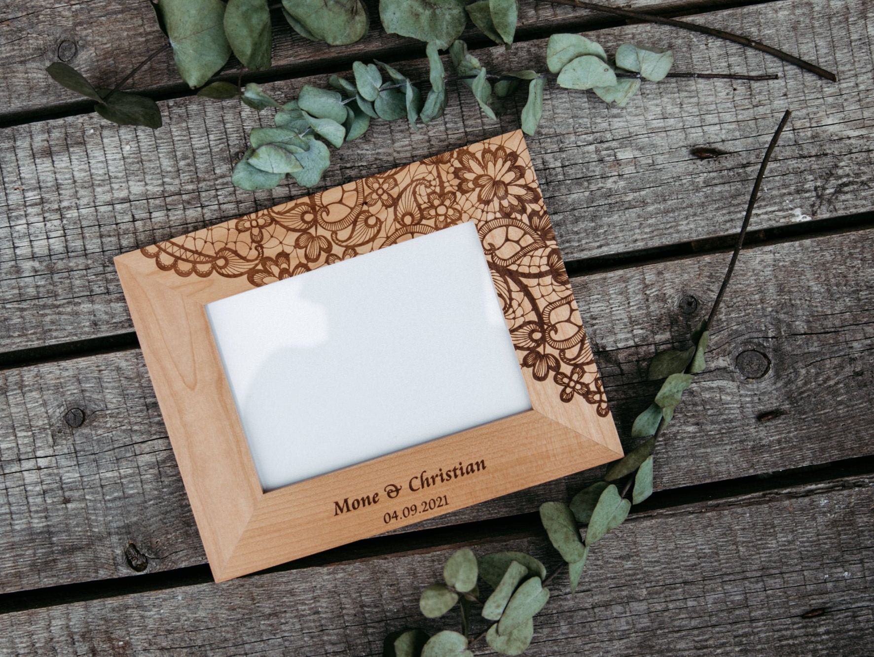 Highquality Picture Frame Made of Wood With Engraving / Name Etsy UK