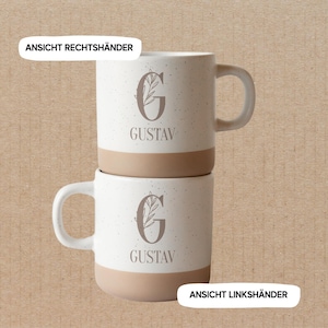 Gravur Tasse mit Anfangsbuchstabe – Geschenk für Kollegin