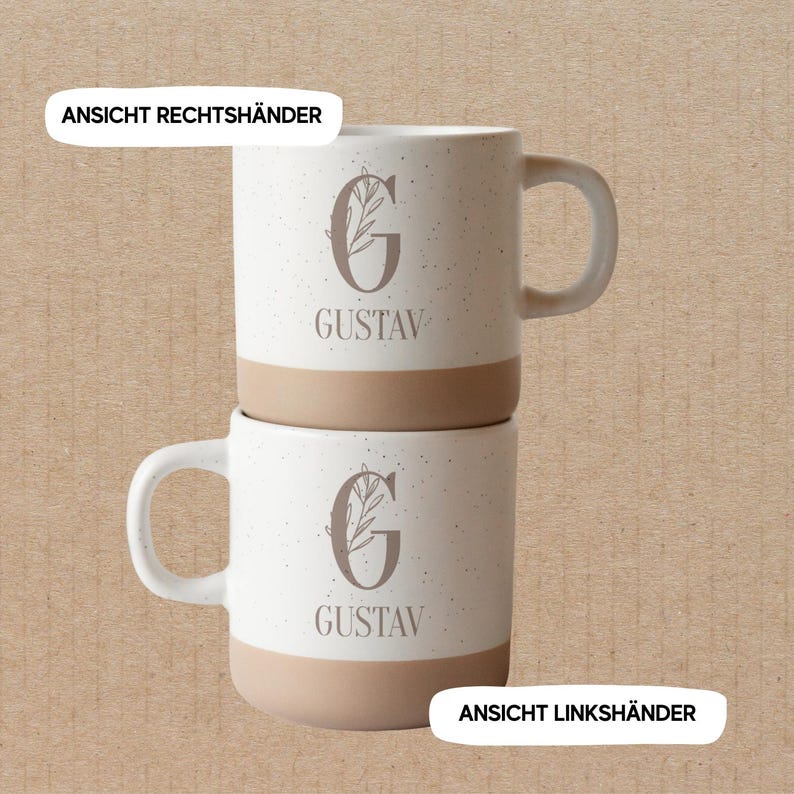 Gravur Tasse mit Anfangsbuchstabe – Geschenk für Kollegin