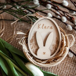 Easter decoration personalized made of wood / Easter pendant with name / wooden pendant for the Easter nest image 10