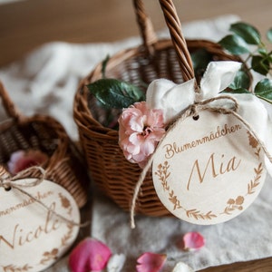 Bloemenmand voor kinderen van rieten in 3 maten / bloemenmand / rieten mand