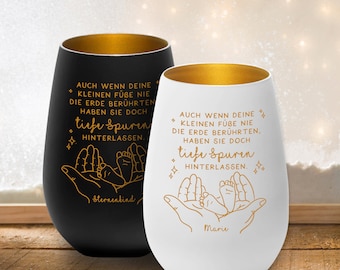 Gepersonaliseerde lantaarn - herdenkingslicht voor sterrenkind / lantaarn met gravure / overleden kind / rouwlicht / rouwcadeau