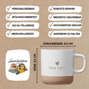 Tasse mit Wunschtext und Herzmotiv – individuelles Geschenk Beste Freundin