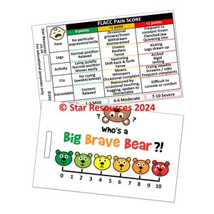 FLACC & Baker-Wong ID-badge-flashcards | Pediatrisch hulpmiddel voor pijnbeoordeling voor verpleegkundigen, paramedici en studenten