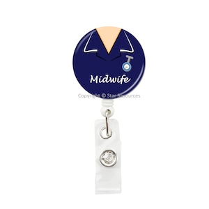 Student Midwife, Midwife ID Badge Reel Card Or Key Holder - Gift