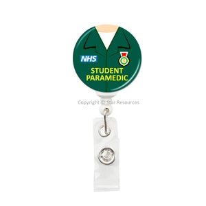 Student, Paramedic, Medic ID Badge Reel Card Or Key Holder - Ambulance Gift