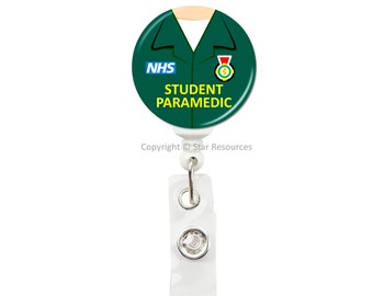 Student, Paramedic, Medic ID Badge Reel Card Or Key Holder - Ambulance Gift