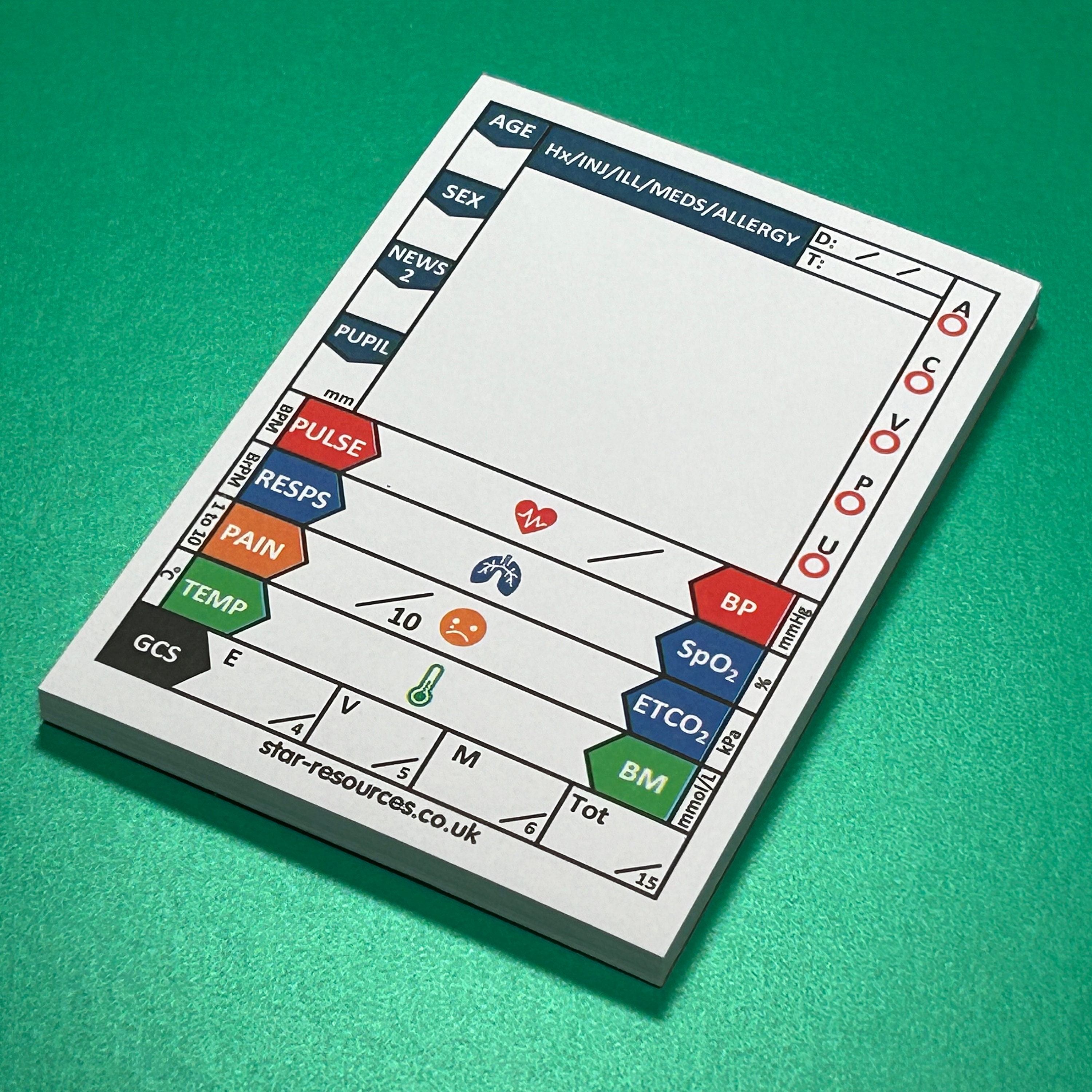 Vital Statistics Notebook Refills - Paramedic Student A7 Notepad - Etsy UK