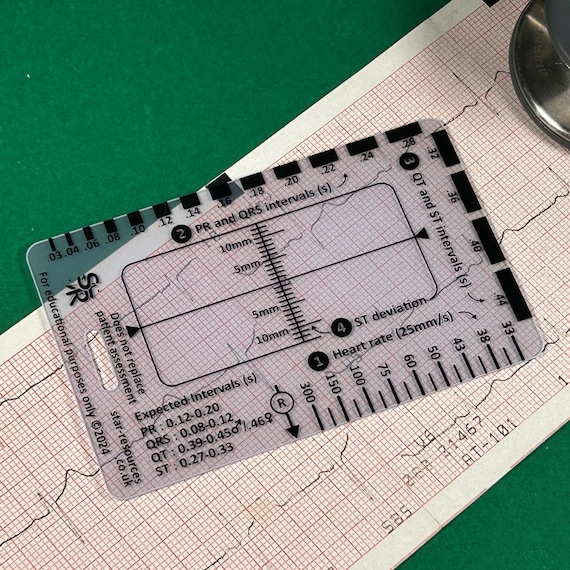 ECG Reader ID Badge Flashcard - Pocket Paramedic Guide for Student Paramedics