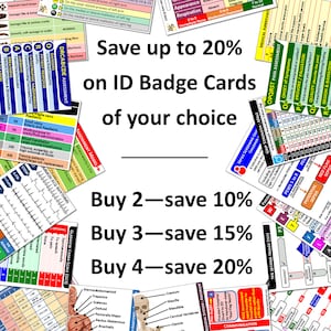 Medical ID Badge Cards - Multi-Buy - Paramedic Nurse Student Midwife Student